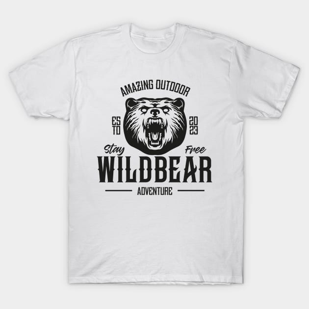 Wild Bear - Stay Free - T-Shirt by paoloravera80